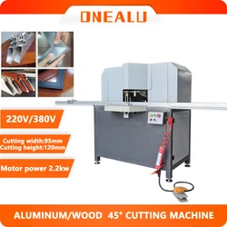 Ceiling honeycomb board double head saw 45 degree angle  door and window aluminum profile  picture frame cutting machine