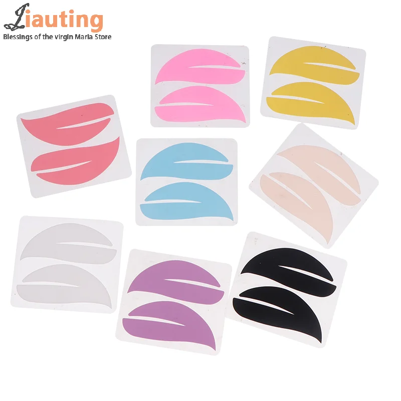 New Reusable 1Pair Eye Pads Silicone Stripe Lash Lift Eyelash Extension Hydrogel Patches Under Eye Gel Patch Makeup Tools