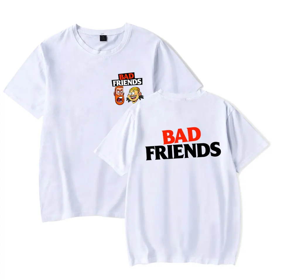 تي شيرت أندرو سانتينو باد فريندز ميرش برقبة دائرية وأكمام قصيرة للجنسين، قمصان صيفية عصرية