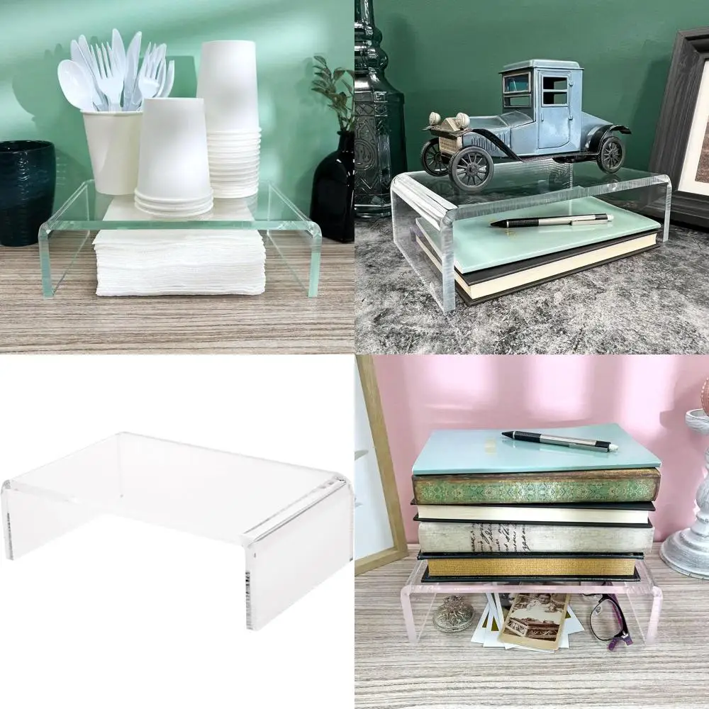 

3 High x 10 Wide x 6 Deep Clear Acrylic Display Stand, 3/8 Thick, Set of 2