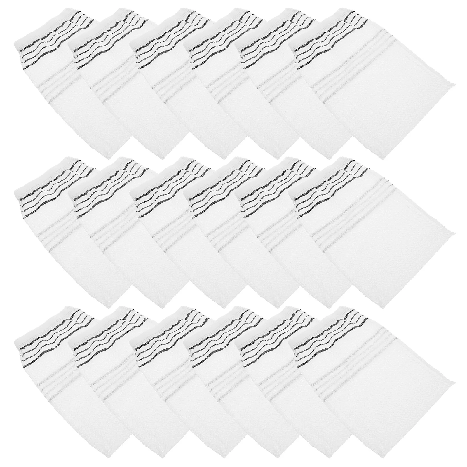 20 قطعة مزدوجة الوجهين حمام دش التقشير قفازات المتاح الاستحمام قفازات للجسم فرك إزالة الجلد الميت التنظيف العميق