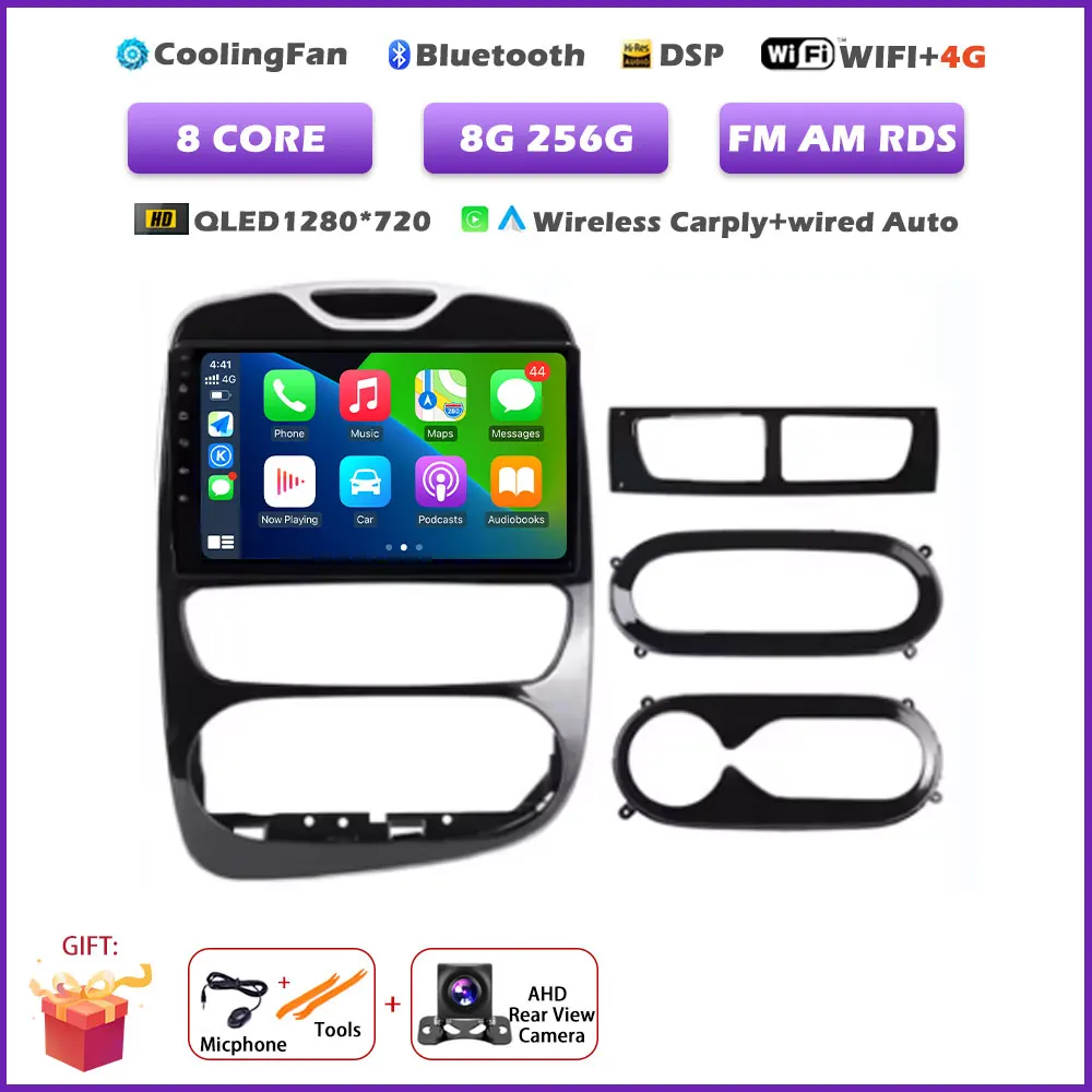 Voor Renault Clio 4 2012-2016 Carplay autoradio multimediaspeler Android 16 Auto WIFI GPS navigatie DSP stereo BT tools