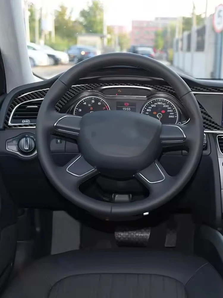 

LHD/RHD For Audi A4 B8 2009-2016 A5 2008-2017 Q5 2009-2017 Car Interior Soft Carbon Fiber Instrument Panel Frame Trim Cover