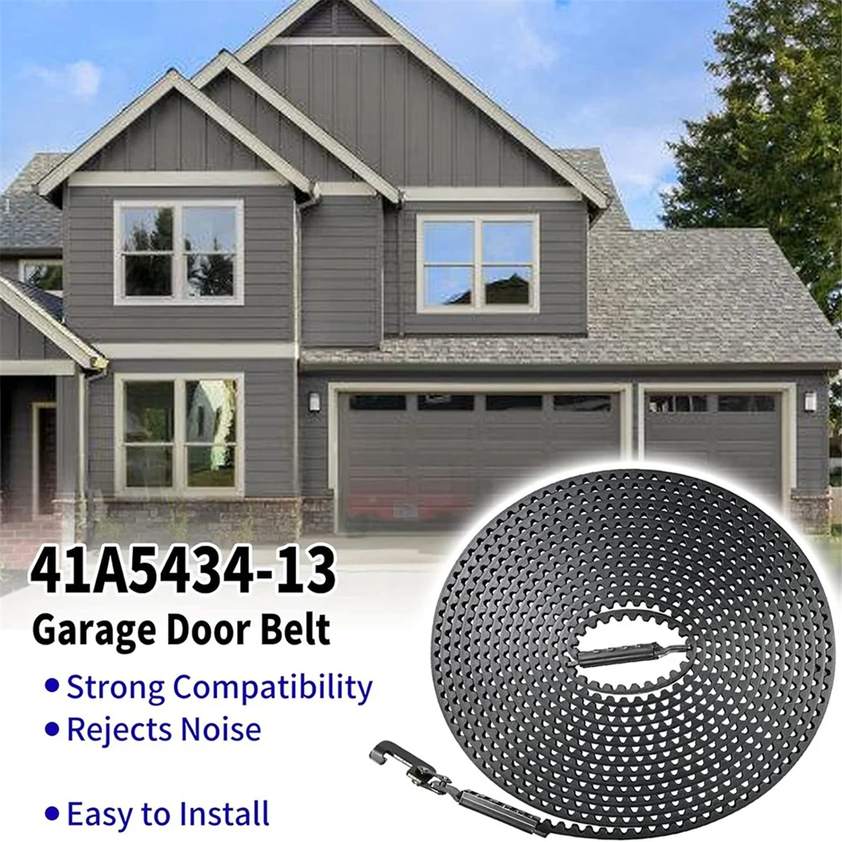 Cinghia di trasmissione 41A5434-13A per gruppo cinghia apriporta garage Chamberlain Craftsman da 8 piedi, adatto a 41A5434-13,041A5434-13