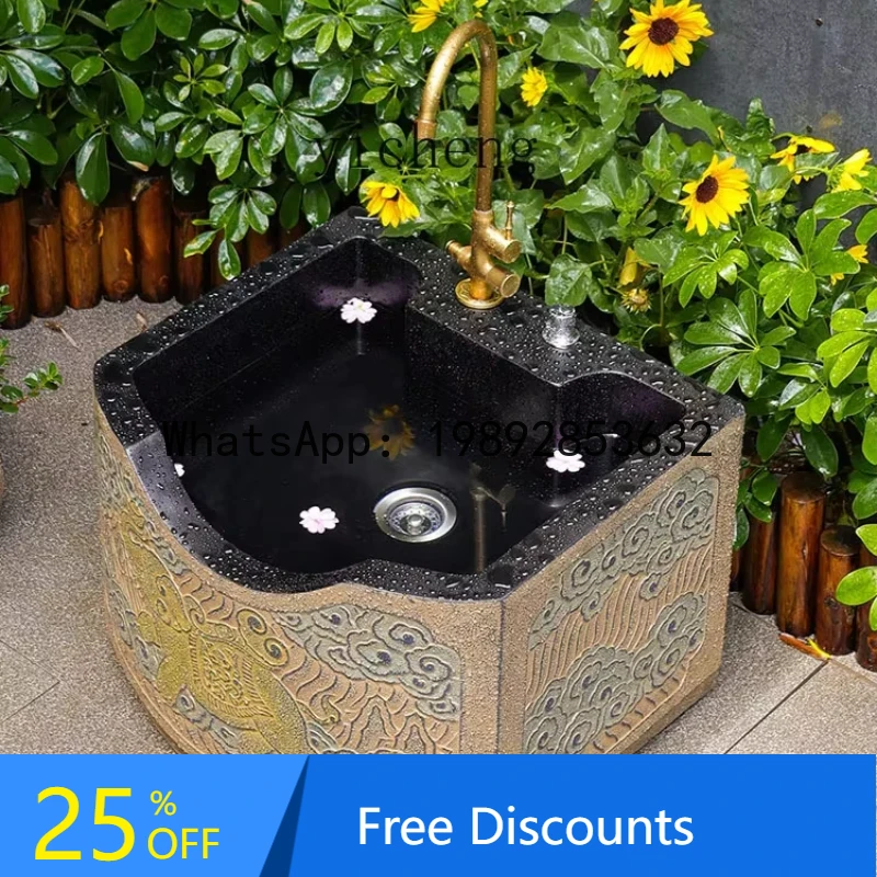 Household Mop Pool Outdoor Yard Garden Mop Pool Hand Washing Balcony Mop Sink Chinese Pool