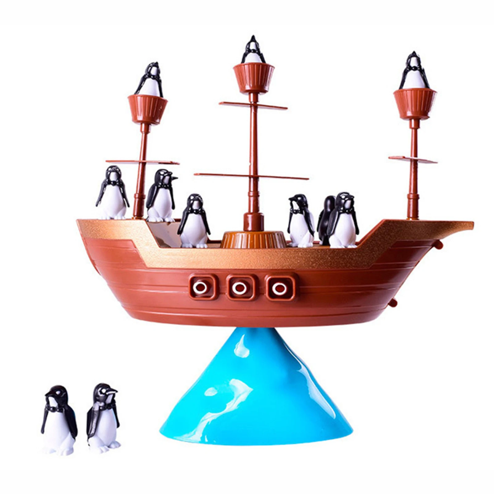 Penguin Pirate Boat Balancing Game Figure Interactive Penguin Balance Toy Desktop Game Educational Toy For Kids Leisure