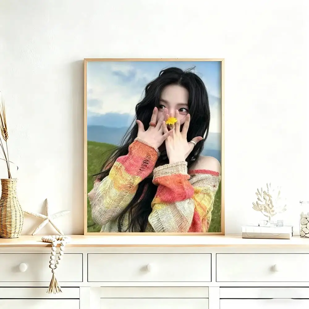 K-Karina Y-Yu J-Jimin Cold Beauty Poster High Quality Dorm Living Room Aesthetic Wall Decoration Painting Stickers Gift