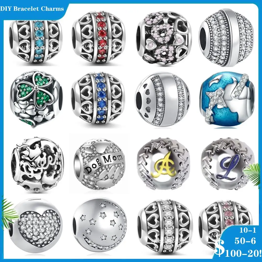 New 2023 Silver 925 Charms Queen & Regal Crown Colorful Dangle Charm bead Fit Original Pandora Bracelet DIY Jewelry For Women