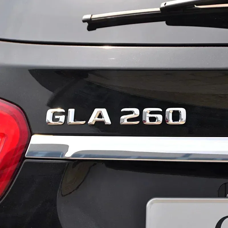 3D ABS Car Trunk Badge Letters Sticker For Mercedes GLA GLK GLK GLA 45 200 220 260 300 320 350 X156  X204 Emblem Accessories