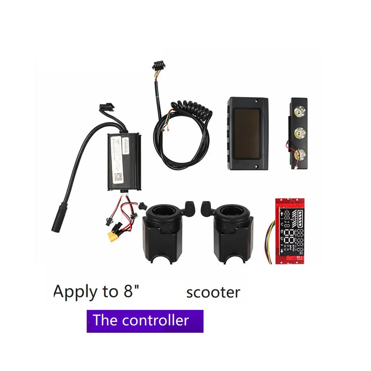 8-Inch Electric Scooter Accessory Instrument Controller Main Board Display LED Light Handle Glove Piece for Kugoo