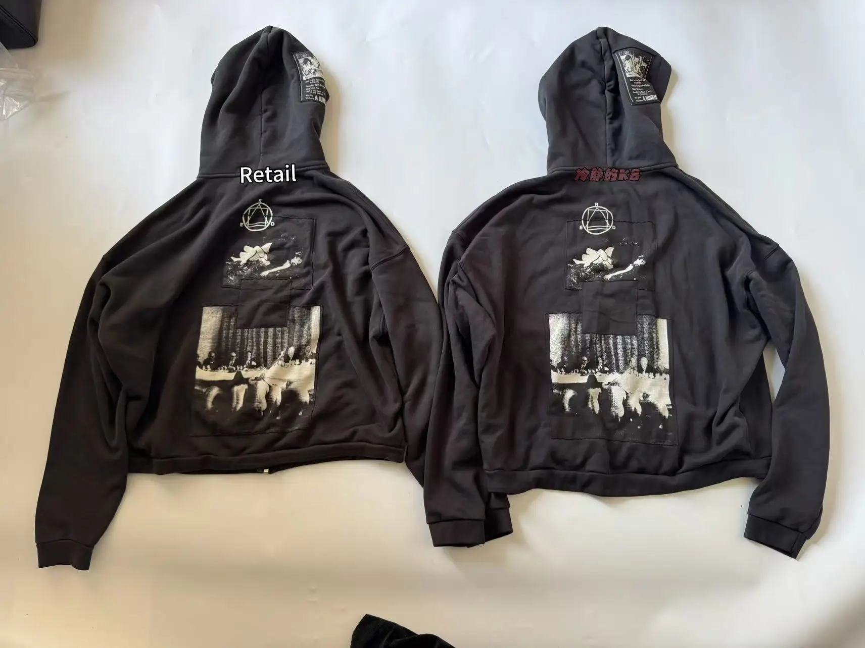 ER/D Los Angeles Exclusive Patch Printed Zip Hooded Sweater