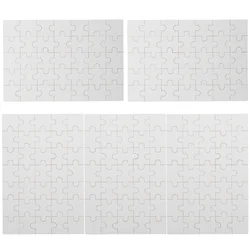 5 Sets Puzzle Sublimation Blank Blank Puzzle Diy Blank Puzzle Crafts Blank Jigsaw Puzzle Pieces Thermal Transfer Puzzle Craft