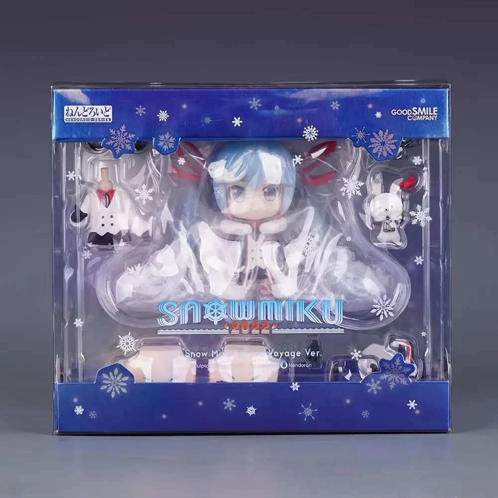 Anime snow Hatsune Miku Q Version Joint mobility Action Figure PVC Model Statue Desk Decor Nendoroid doll Toy Collect Gift boxed