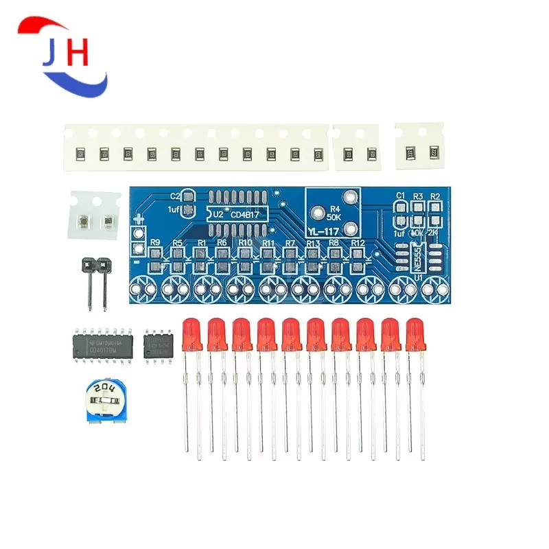 1/2/5PCS New NE555 CD4017 Smart Electronics Kits Modular NE555 CD4017 Light Water Flowing Light LED Module DIY Kit Board