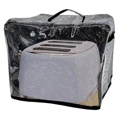 Oxford Cloth Air Fryer Cover, Waterproof Air Fryer Cover Toaster Dust Cover with Pockets Compatible for Cuisinart 4Slice Toaster