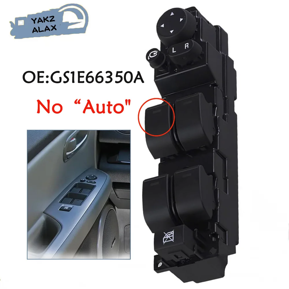 

For Mazda 6 GH 2007 2008 2009 2010 2011 2012 2013 Electric Master Power Window Control Switch Button GS1E-66-350-A GS1E66350A
