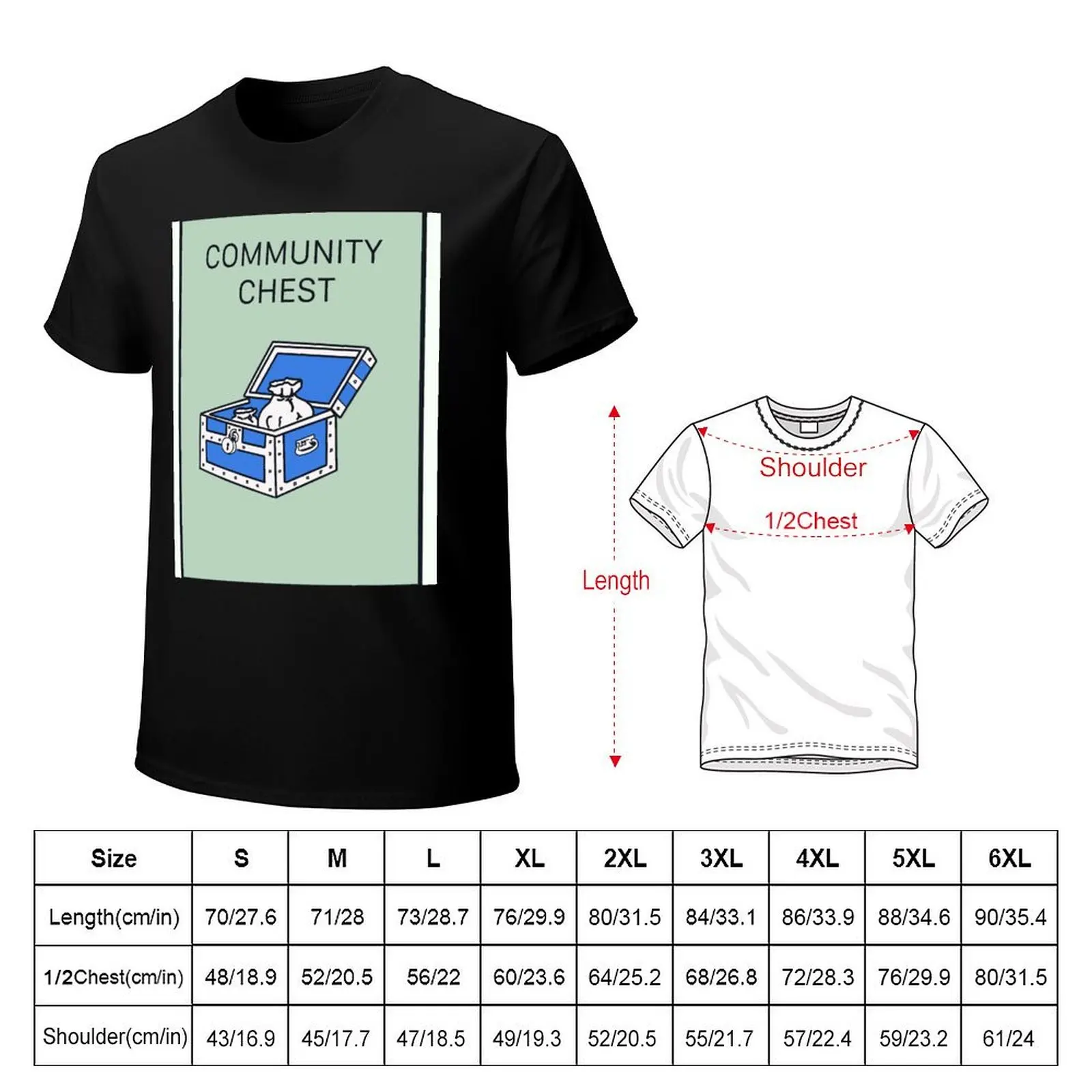 Community Chest T-Shirt Plus Size Loose Short Sleeve Top