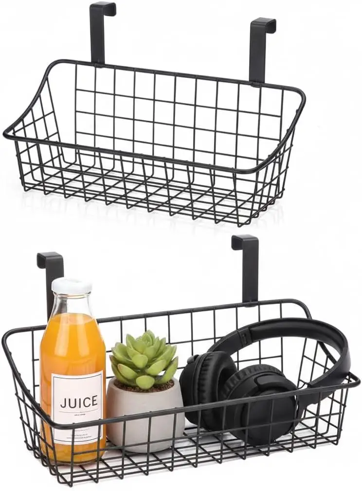 

Over Cabinet Door Basket with hook Grid Storage Basket, Kitchen Storage Organizer,Over Cabinet Door Organizer,Hanging it