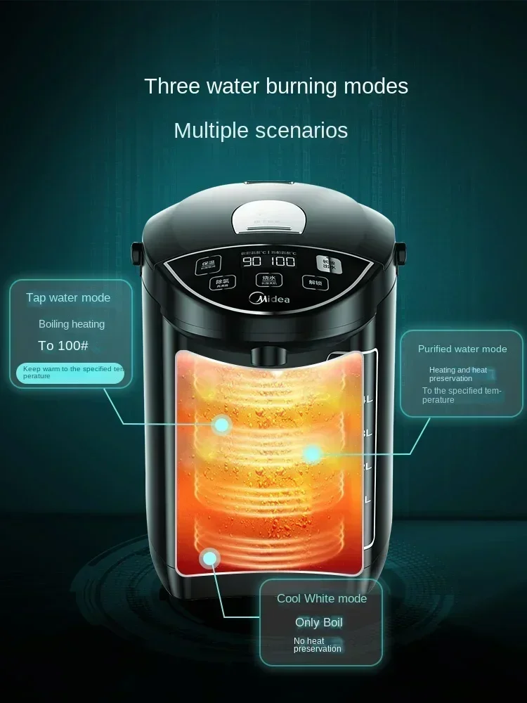 Isolamento Elétrico Integrado Chaleira de Água Quente Inteligente Ferver Chaleira, Temperatura Constante, 220V