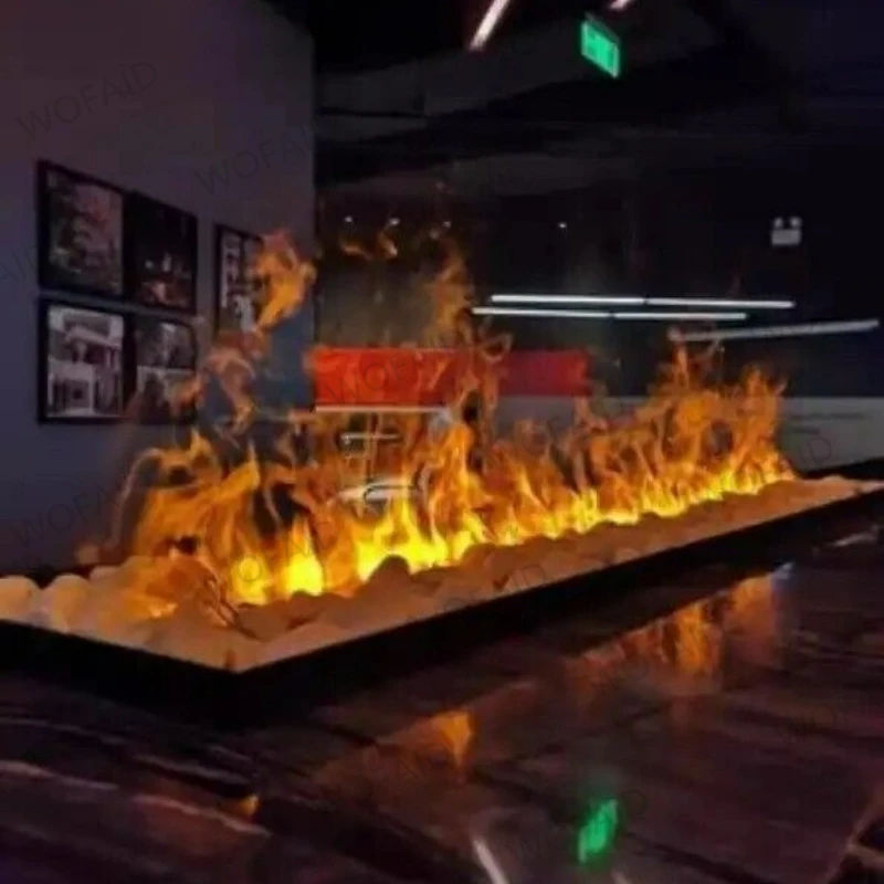 

Electric Fireplace - 3D LED Vapor Atomizing Fireplace , Flame with Soothing Ambiance , Safe for Bedroom All Night Use 128 Colors