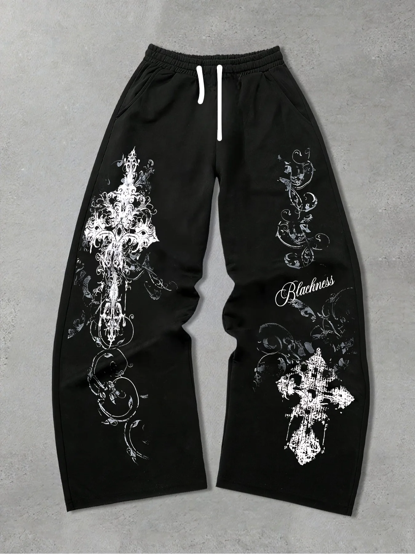 Japanese Dragon Cherry Blossom Print Straight‑Leg Jogger Pants Unisex Harajuku Streetwear Casual Hip Hop Sports Long Trousers