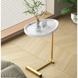 Mesa de centro portátil para sala de estar, mueble lateral para sofá, minimalista, creatividad, ligera, de lujo, pequeña mesita de noche, mesa de té