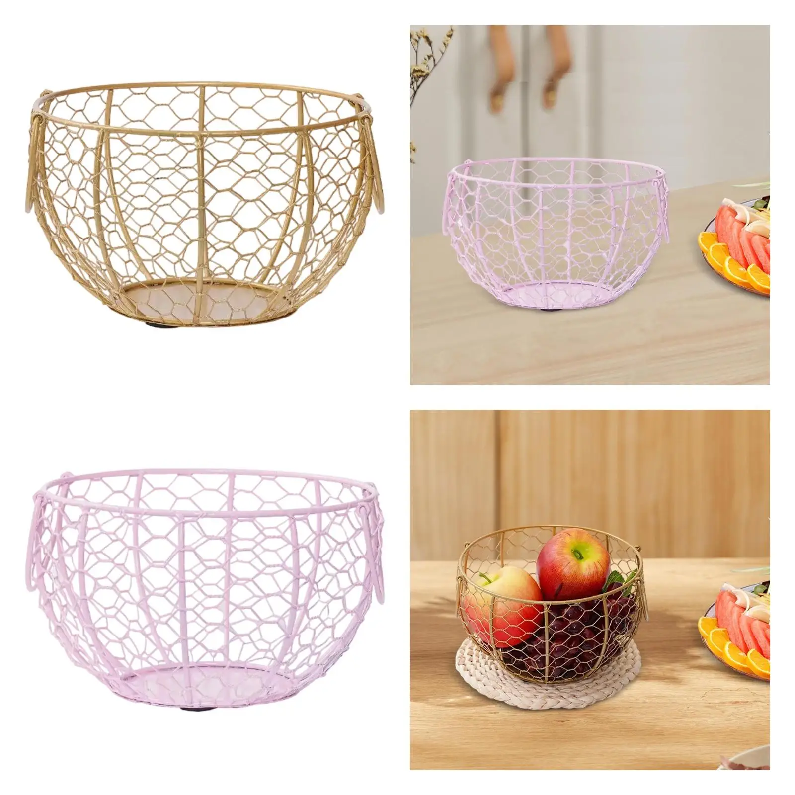 

Корзина для яиц, металлический держатель для фруктов, держатель для кофейных стручков, корзина для хранения кухонной столешницы, шкаф для фермерского дома, кладовая для ванной комнаты