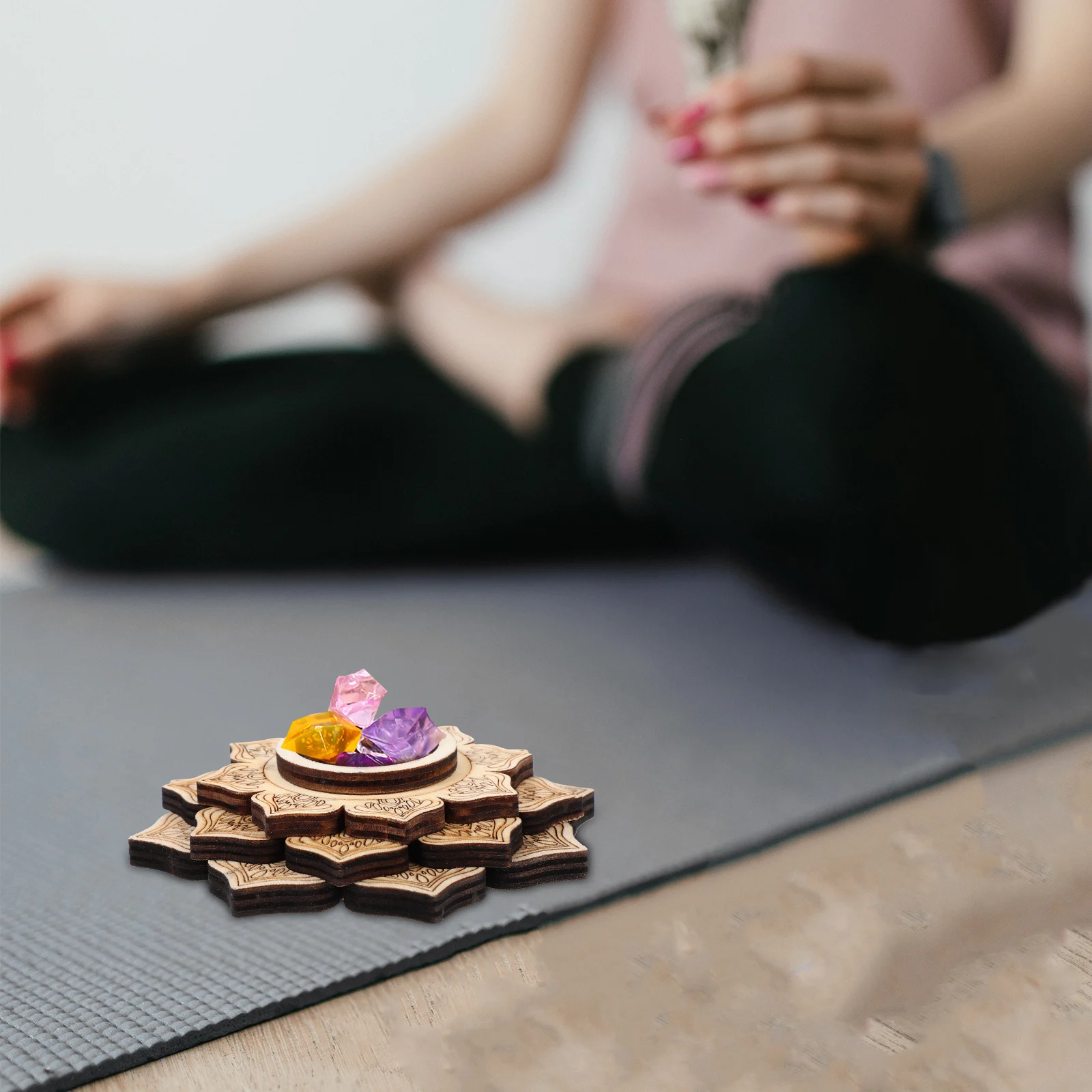 

Crystal Ball Stand Holder Base Vintage Wooden Artware Decor For Home Office Desktop Sphere Display Pedestal Stone Ornament