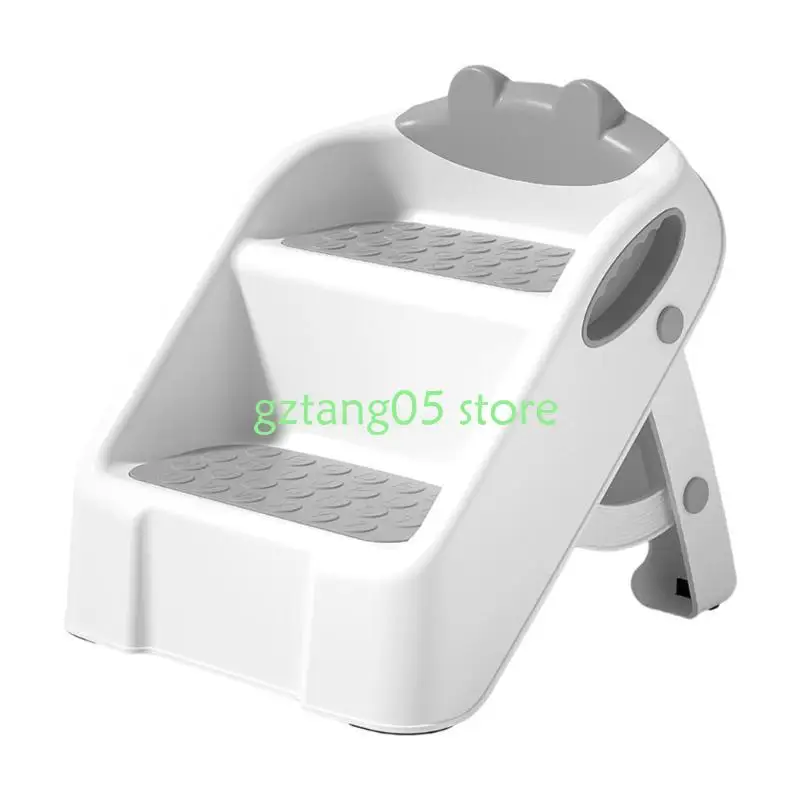 57ee 스텝 대변 유아 스테핑 의자 접이식 아기 사다리 도우미 도우미 안티 슬립