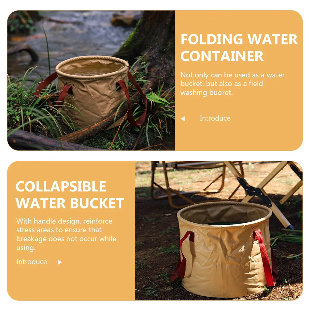 

Портативное складное ведро для воды для кемпинга, походов и путешествий, компактный складной контейнер для хранения, сверхпрочный
