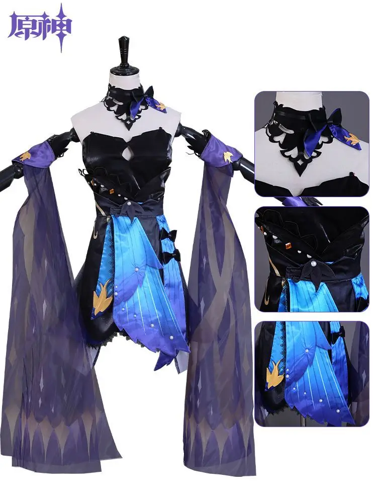 Tenue de Cosplay du Jeu Keqing Genshin Impact pour Femme, Uniforme Sexy Imbibé de Peau, Costume d'Halloween, Nouvelle Collection, Livraison Gratuite