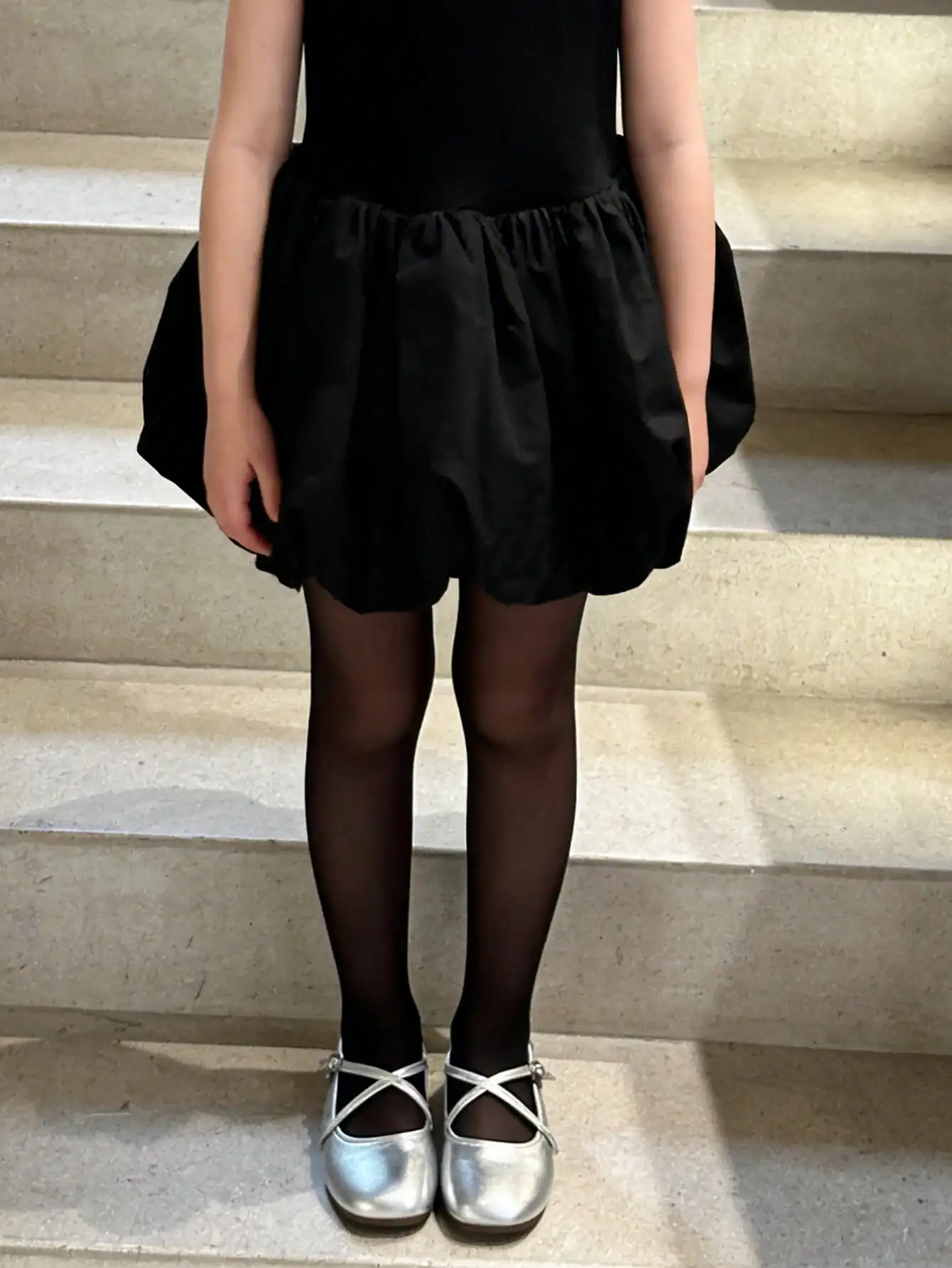 5 Paar modische dünne schwarze Strumpfhosen für Mädchen, durchsichtige Stretch-Strumpfhosen, vielseitige Alltags-Oberbekleidung, elastische Strümpfe für Kinder, Leggings, 2–14 Jahre – Detail 4