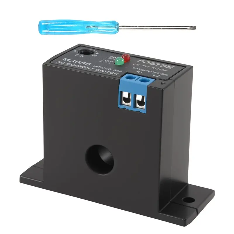 Current Sensing Switch Induction Relay AC Linkage Device Plc Signal Over Limit Closed AC 0.2-30A-Hot