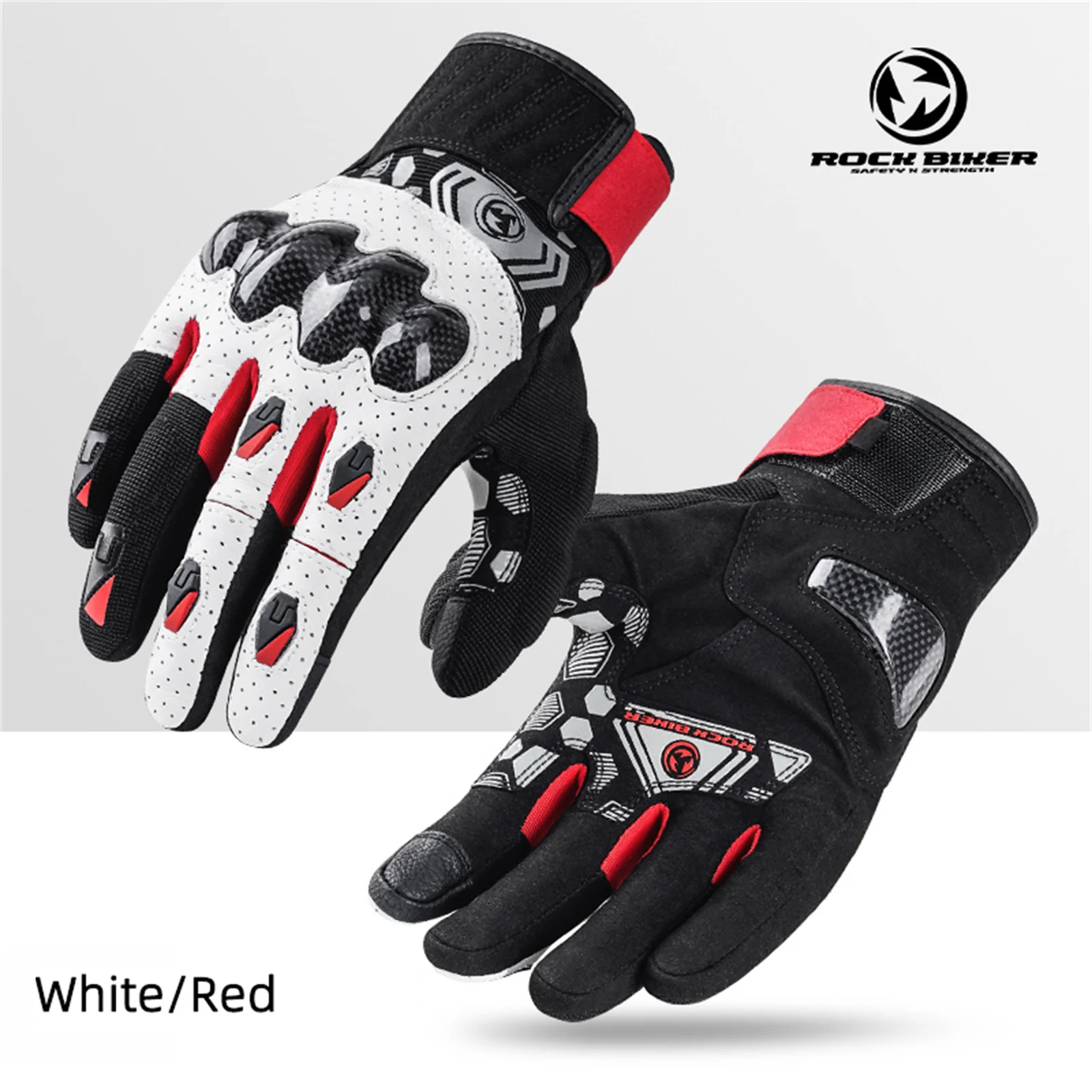

Summer Motorcycle Gloves Men Breathable Hole Motocross Gloves Carbon Fiber Protective Motorbike Gloves Motorcycle Leather Gloves