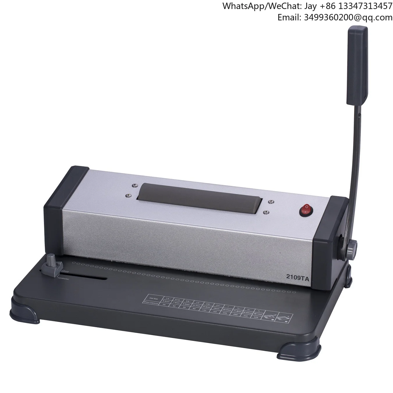 

Office Equipment 46 Holes Electric Plastic Punching And Comb Binding Machine (WD-2109TA)