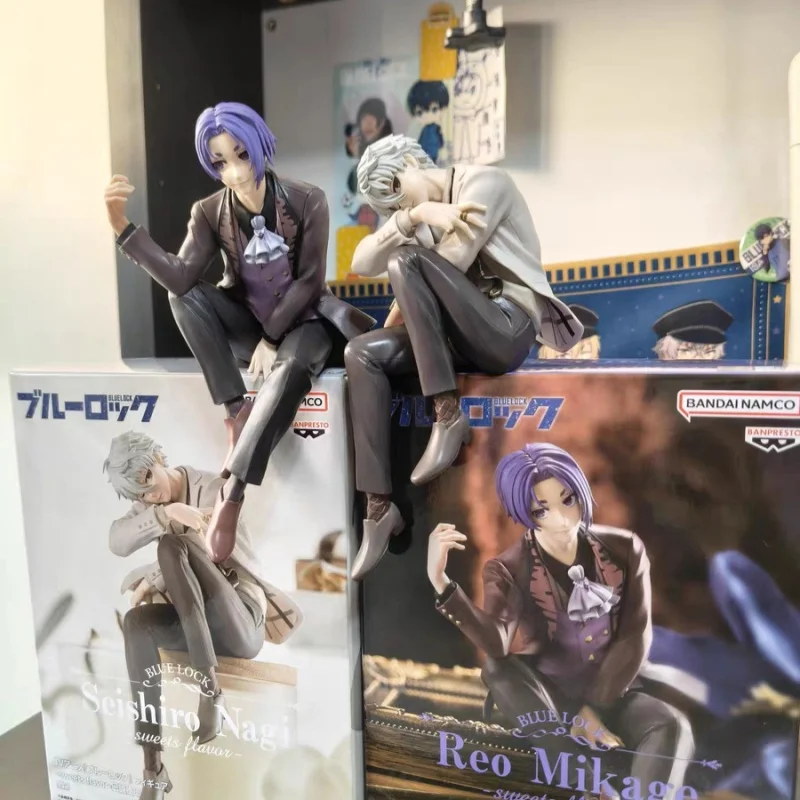 Genuine Bandai Blue Lock Nagi Seishiro Mikage Reo Rin Itoshi Isagi Yoichi Anime Periphery Action Figure Toy Model Ornaments Gift