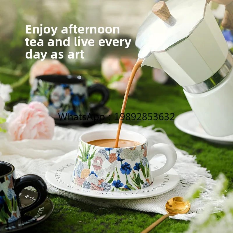 

ZC Retro Style Coffee Cup and Saucer Custom High-Value Wedding Best Friend Gift