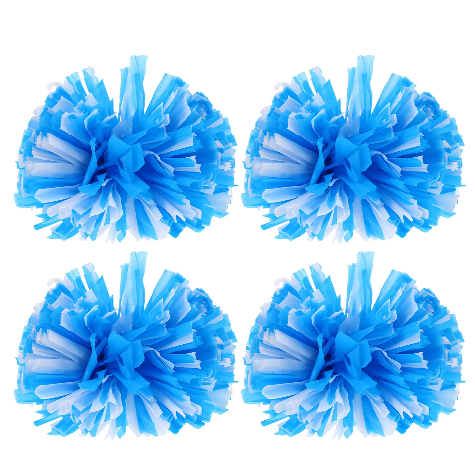 4Pcs Cheerleading Pom Poms Matte Finish Handheld Finger Ring Handle for Dance Performances Sports Events Team Spirit Accessories