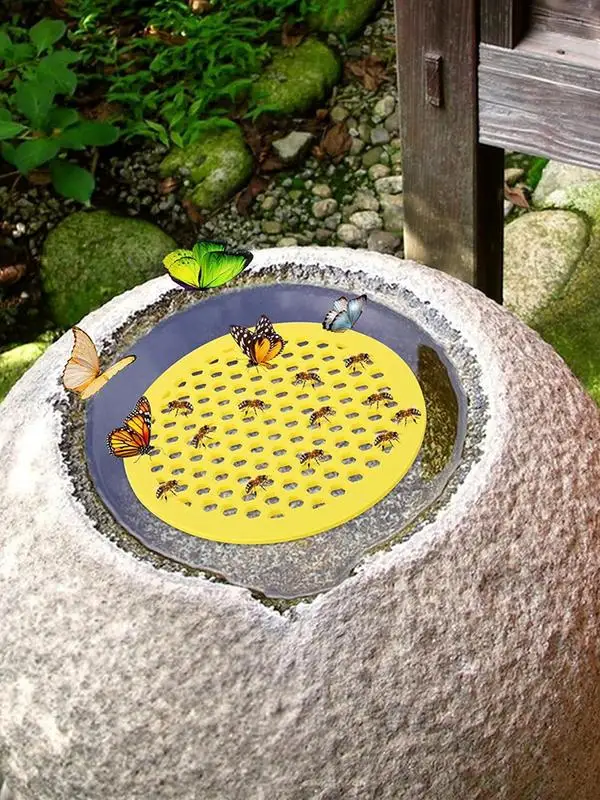 Bee Insect Drinking Tray Floating Bee Island Bee Waterer Floating Bee Feeder Bee Bath Beekeeping Tool For Outdoor Garden