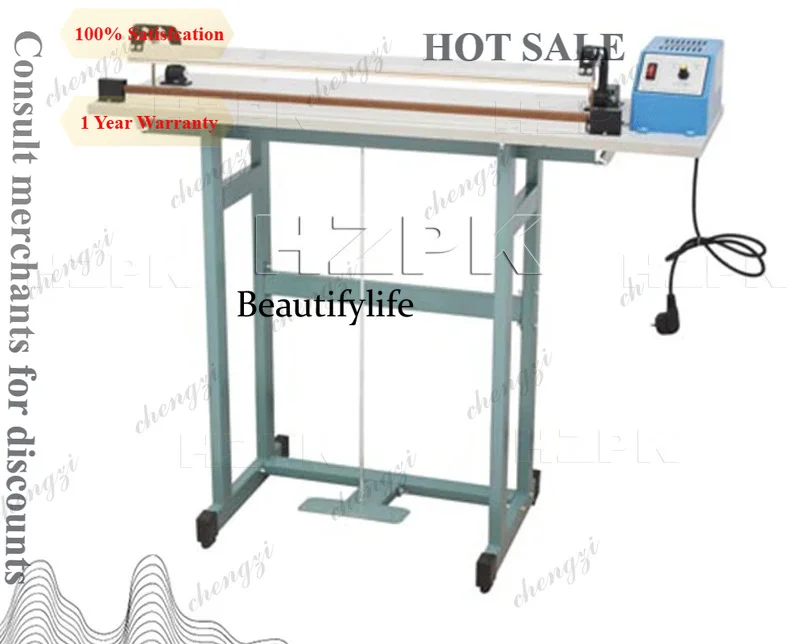 

A81 Impulse Heat Sealer for Plastic Shrink Film Foot Pedal Packing Machine Floor Type 1000mm SF-1000
