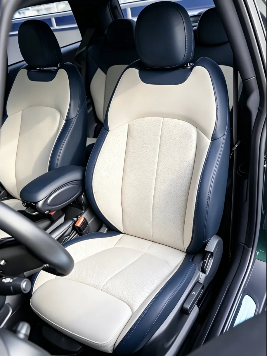 Für Mini Countryman F60 Maßgefertigte Autositzbezüge Luxuriöses Nappaleder 100% Passgenau Innenraumzubehör 360 ° Vollständige Abdeckung – Detail 5