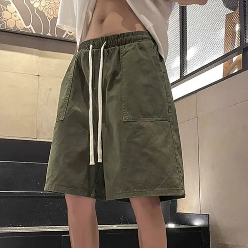 Shorts para meninos no verão fino esportes soltos verão casual calças de tamanho médio para jovens 2025 calças de cinco pontos calças de basquete