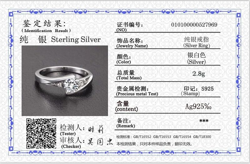 With Credentials 100% Tibetan Silver Rings for Women Round Clear CZ Fashion Jewelry New Design Wedding Accessories With Gift Box