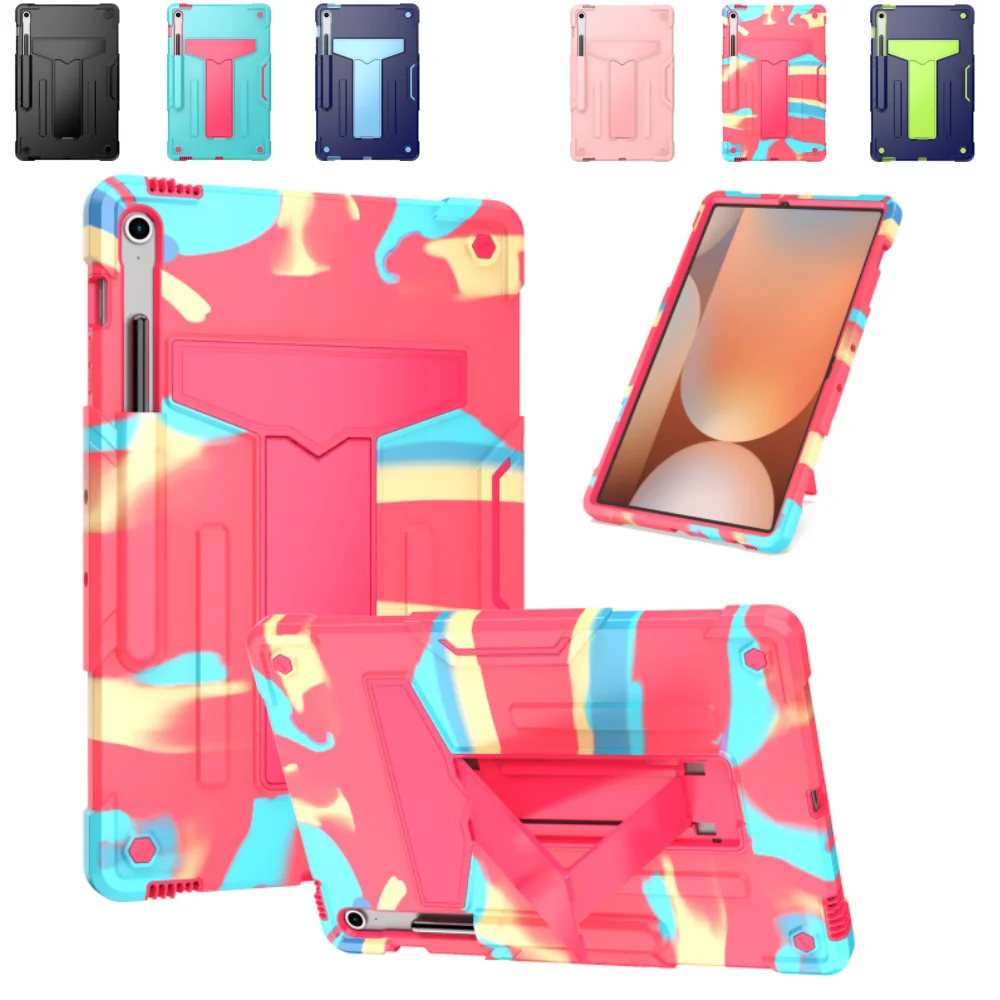 

Case for Samsung Galaxy Tab S10 FE Plus 13.1 inch 2025 S10FE+ 13.1" SM-X620 X626B Built-in T-bracket Shockproof Tablet Cover