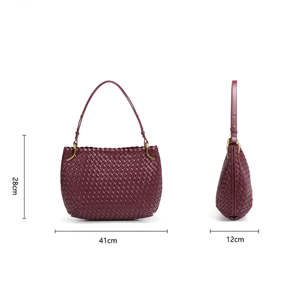 Fashion Vintage Brand Style Women Shoulder Bag Woven Handbag Casual Hobo Tote