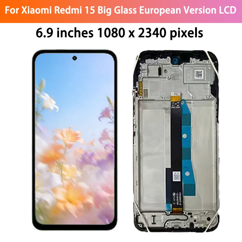 25062RN2DE Premium Lcd  For Xiaomi Redmi 15 Big Glass European Version LCD Display Touch Screen Digitizer Assembly