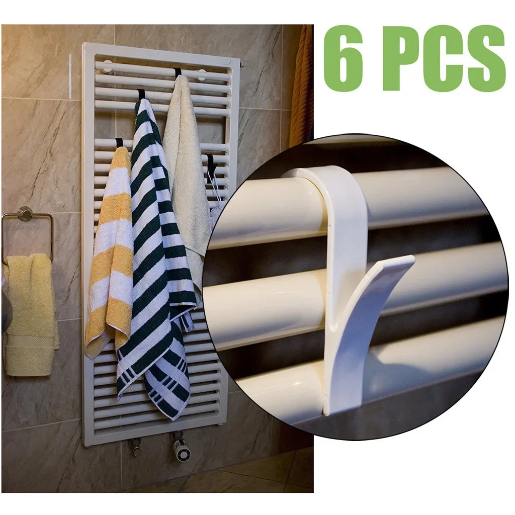 Y Shape Hook Towel Hanger for Heated Towel Rail Radiator Tubular Bath Hook Holder Storage Rack Bath Hook Home Supplies