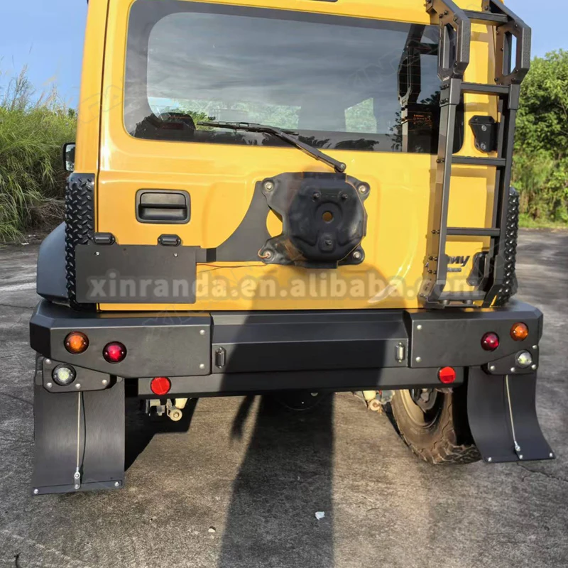 Hot Selling Offroad Defender Style Aluminum Car Rear Bumper With Winch Jimny Rear Car Bumper For Suzuki Jimny JB64 JB74