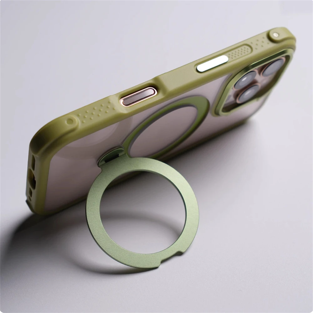 360 °   Magnetyczny, obrotowy uchwyt, etui odporne na wstrząsy do iPhone'a 17 16 Pro Max 15 14 13, przezroczyste, kompatybilne z bezprzewodowym ładowaniem MagSafe. — zdjęcie produktu 4