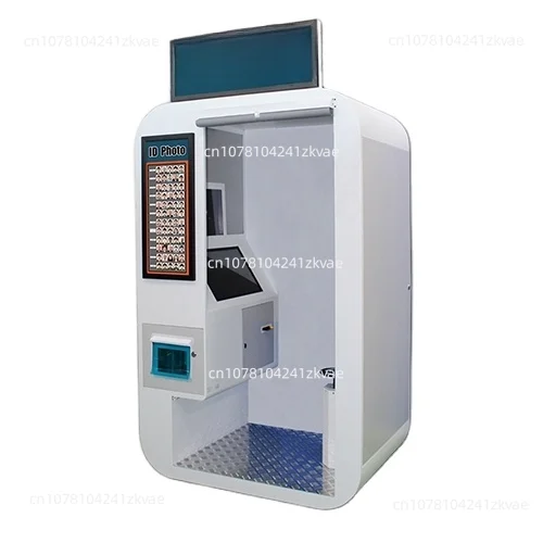 free standing photo booth self service touch screen photo kiosk